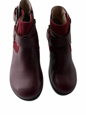 Alegria Burgundy Eva Ankle Boho Moto Fall Booties Women’s Sz EU 37 / U.S. 7-7.5
